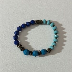blue & turquoise beaded bracelet